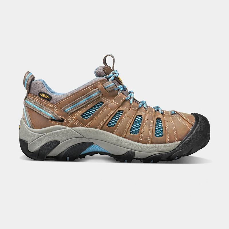 Keen Voyageur Womens Hiking Shoes Brown/Blue Factory Outlet NZ (7453-PHSDY)